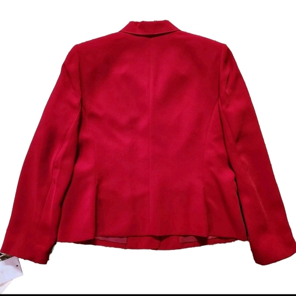 NWT Le Suit Separates Fire Red 3 Button Jacket Size 14 - Picture 15 of 16